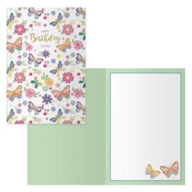 Dohe Tarjeta de Felicitacion de Cumpleaños - 11.5x17cm - Impresion a Todo Color - Estampaciones con Pelicula de Color - Estampacion en Seco - Papel Offset Blanco de 300gr - Incluye Sobre de Color
