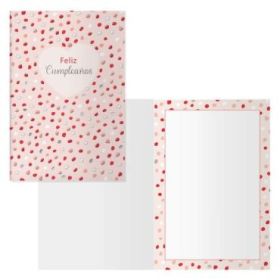 Dohe Tarjeta de Felicitacion de Cumpleaños - 11.5x17cm - Impresion a Todo Color - Estampaciones con Pelicula de Color - Estampacion en Seco - Papel Offset Blanco de 300gr - Incluye Sobre de Color