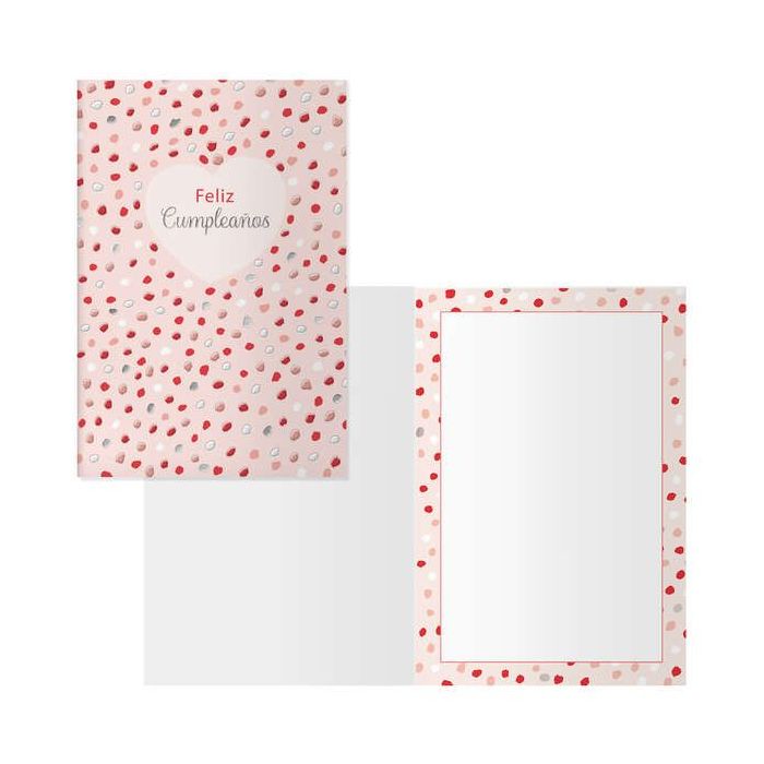 Dohe Tarjeta de Felicitacion de Cumpleaños - 11.5x17cm - Impresion a Todo Color - Estampaciones con Pelicula de Color - Estampacion en Seco - Papel Offset Blanco de 300gr - Incluye Sobre de Color