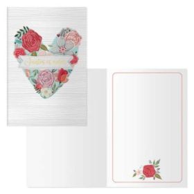 Dohe Tarjeta de Felicitacion de San Valentin - 11.5x17cm - Impresas a Todo Color - Estampaciones con Pelicula de Color - Estampacion en Seco - Papel Offset Blanco de 300gr - Incluye Sobre de Color