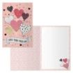 Dohe Tarjeta de Felicitacion de San Valentin - 11.5x17cm - Impresas a Todo Color - Estampaciones con Pelicula de Color - Estampacion en Seco - Papel Offset Blanco de 300gr - Incluye Sobre de Color