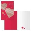 Dohe Tarjeta de Felicitacion de San Valentin - 11.5x17cm - Impresas a Todo Color - Estampaciones con Pelicula de Color - Estampacion en Seco - Papel Offset Blanco de 300gr - Incluye Sobre de Color