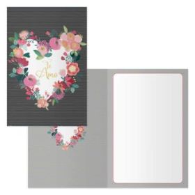 Dohe Tarjeta de Felicitacion de San Valentin - 11.5x17cm - Impresion a Todo Color - Estampaciones con Pelicula de Color - Estampacion en Seco - Papel Offset Blanco de 300gr - Incluye Sobre de Color