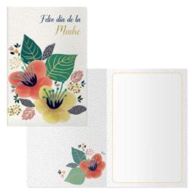 Dohe Tarjeta de Felicitacion Dia de la Madre - 11.5x17cm - Impresas a Todo Color - Estampaciones con Pelicula de Color - Estampacion en Seco - Papel Offset Blanco de 300gr - Incluye Sobre de Color