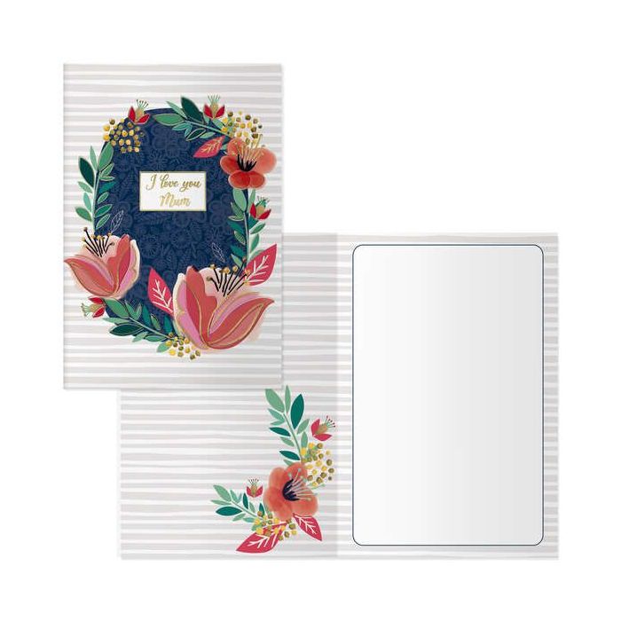 Dohe Tarjeta de Felicitacion Dia de la Madre - 11.5x17cm - Impresas a Todo Color - Estampaciones con Pelicula de Color - Estampacion en Seco - Papel Offset Blanco de 300gr - Incluye Sobre de Color