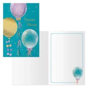 Dohe Tarjeta de Felicitacion Dia de la Madre - 11.5x17cm - Impresas a Todo Color - Estampaciones con Pelicula de Color - Estampacion en Seco - Papel Offset Blanco de 300gr - Incluye Sobre de Color