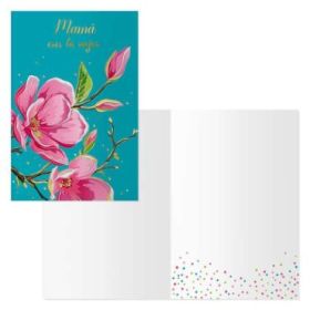 Dohe Tarjeta de Felicitacion Dia de la Madre - 11.5x17cm - Impresas a Todo Color - Estampaciones con Pelicula de Color - Estampacion en Seco - Papel Offset Blanco de 300gr - Incluye Sobre de Color