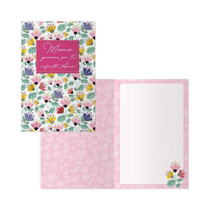 Dohe Tarjeta de Felicitacion Dia de la Madre - 11.5x17cm - Impresas a Todo Color - Estampaciones con Pelicula de Color - Estampacion en Seco - Papel Offset Blanco de 300gr - Incluye Sobre de Color