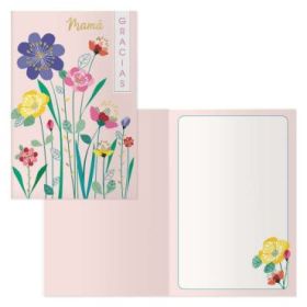 Dohe Tarjeta de Felicitacion Dia de la Madre - 11.5x17cm - Impresion a Todo Color - Estampaciones con Pelicula de Color - Estampacion en Seco - Papel Offset Blanco de 300gr - Incluye Sobre de Color