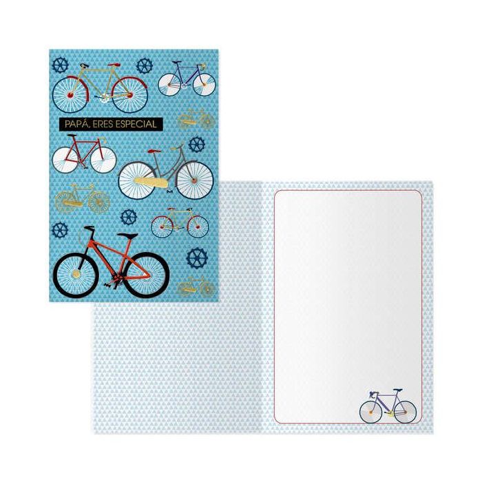 Dohe Tarjeta de Felicitacion Dia del Padre - 11.5x17cm - Impresas a Todo Color - Estampaciones con Pelicula de Color - Estampacion en Seco - Papel Offset Blanco de 300gr - Incluye Sobre de Color