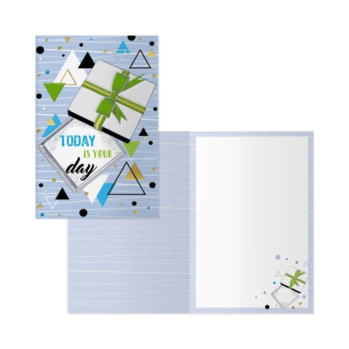 Dohe Tarjeta de Felicitacion Dia del Padre - 11.5x17cm - Impresion a Todo Color - Estampaciones con Pelicula de Color - Estampacion en Seco - Papel Offset Blanco de 300gr - Incluye Sobre de Color