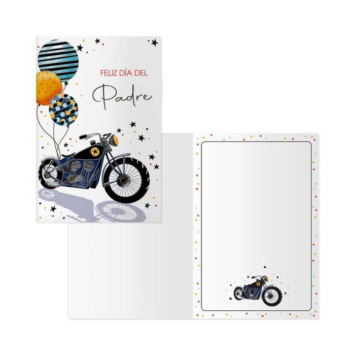 Dohe Tarjeta de Felicitacion Dia del Padre - 11.5x17cm - Impresion a Todo Color - Estampaciones con Pelicula de Color - Papel Offset Blanco de 300gr - Incluye Sobre de Color