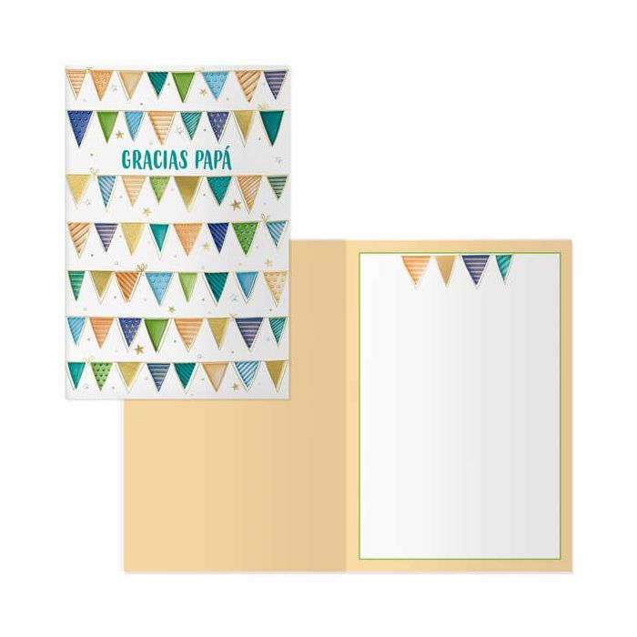 Dohe Tarjeta de Felicitacion Dia del Padre - 11.5x17cm - Impresion a Todo Color - Estampaciones con Pelicula de Color - Papel Offset Blanco de 300gr - Incluye Sobre de Color