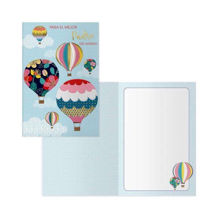 Dohe Tarjeta de Felicitacion Dia del Padre - 11.5x17cm - Impresion a Todo Color - Estampaciones con Pelicula de Color - Papel Offset Blanco de 300gr - Incluye Sobre de Color
