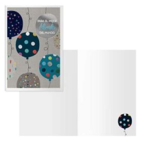 Dohe Tarjeta de Felicitacion para Abuelo - 11.5x17cm - Impresion a Todo Color - Estampaciones con Pelicula de Color - Estampacion en Seco - Papel Offset Blanco de 300gr - Incluye Sobre de Color