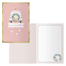 Dohe Tarjeta de Felicitacion para Parejas - 11.5x17cm - Impresas a Todo Color - Estampaciones con Pelicula de Color - Estampacion en Seco - Papel Offset Blanco de 300gr - Incluye Sobre de Color