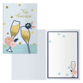Dohe Tarjeta de Felicitacion para Parejas - 11.5x17cm - Impresas a Todo Color - Estampaciones con Pelicula de Color - Estampacion en Seco - Papel Offset Blanco de 300gr - Incluye Sobre de Color