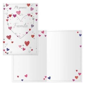 Dohe Tarjeta de Felicitacion San Valentin - 11.5x17cm - Impresion a Todo Color - Estampaciones con Pelicula de Color - Estampacion en Seco - Papel Offset Blanco de 300gr - Incluye Sobre de Color