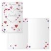 Dohe Tarjeta de Felicitacion San Valentin - 11.5x17cm - Impresion a Todo Color - Estampaciones con Pelicula de Color - Estampacion en Seco - Papel Offset Blanco de 300gr - Incluye Sobre de Color