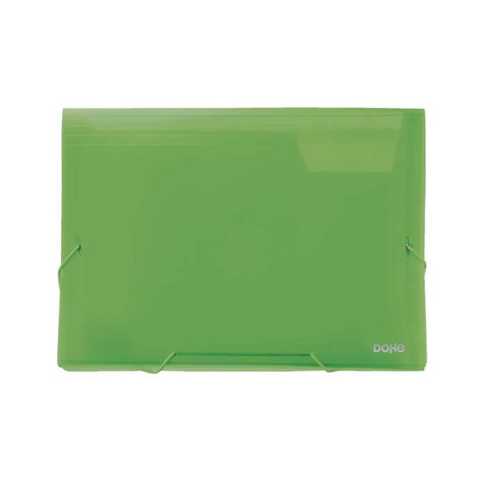 Dohe Clasificadores Acordeon de 13 Departamentos - Tamaño A4 - Fabricados en Polipropileno Translucido de 700 Micras - con Cierre de Gomas