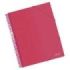 Dohe Carpeta con 20 Fundas Tamaño A4 - Tapa de Polipropileno Opaco de 800 Micras - Fundas Transparentes de 80 Micras - Espiral de Plastico de Color - Gomas Elasticas a Juego