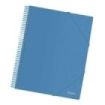 Dohe Carpeta con 30 Fundas Tamaño A4 - Tapa de Polipropileno Opaco 800 Micras - Fundas Transparentes 80 Micras - Espiral de Plastico Color - Gomas Elasticas a Juego