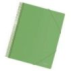 Dohe Carpeta con 30 Fundas Tamaño A4 - Tapa de Polipropileno Opaco de 800 Micras - Fundas Transparentes de 80 Micras - Espiral de Plastico de Color - Gomas Elasticas a Juego