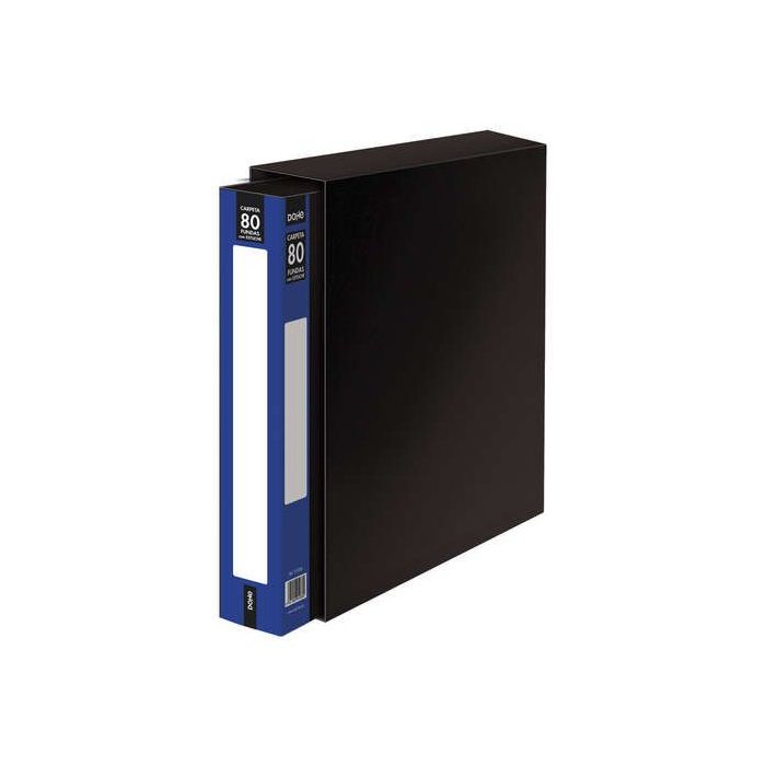 Dohe Carpetas con Fundas Din A4 - Tapa de Polipropileno Opaco - Bolsillo en Lomo - Fundas Transparentes Soldadas - Bolsa Individual