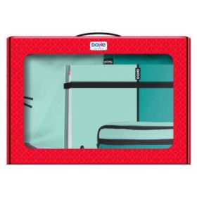 Dohe Pack Mochila, Carpeta y Portatodo Duo - Maletin Regalo 365x515x105mm - Carpeta A4 Recambio - Mochila 3 Compartimentos Grande - Portatodo Triple