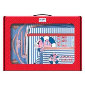 Dohe Pack Mochila, Carpeta y Portatodo Pink Panther - Maletin Regalo 365x515x105mm - Carpeta A4 Recambio, Mochila 3 Compartimentos Grande - Portatodo Triple