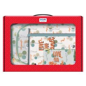 Dohe Pack Mochila, Carpeta y Portatodo WWF - Maletin Regalo 365x515x105mm - Carpeta A4 Recambio, Mochila 3 Compartimentos Grande - Portatodo Triple