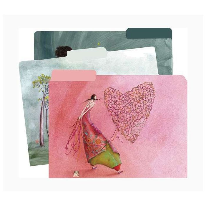 Pictura Gaëlle Boissonnard Carpeta con Pestañas - 30x24cm - Acabado en Barniz de Relieve UV - Laminado Mate Suave - Impresion a Todo Color - Papel Certificado FSC