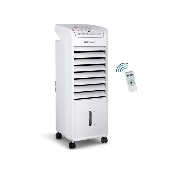 Orbegozo Climatizador Evaporativo 3 en 1 Freshair - Potente y Silencioso - Aletas Direccionales - Temporizador 7h - Facil Manejo - Ruedas para Transporte - Mando a Distancia