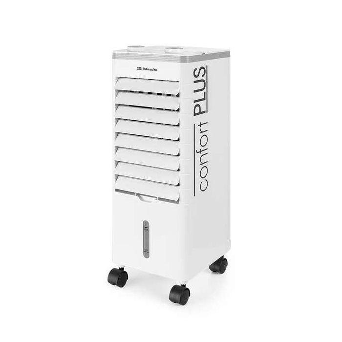 Orbegozo AIR 35 Climatizador 3 en 1 Purifica y Refresca el Aire - Potente y Silencioso - Deposito de 3L - 3 Velocidades - Lamas Orientables - Ruedas Pivotantes