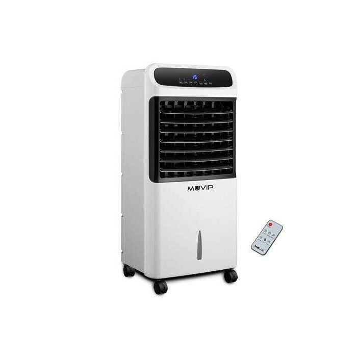 Muvip Climatizador 12 Litros 80W High Power - 3 Velocidades - Pantalla LED - Temporizador - Caudal de Aire 600m3/h - Mando a Distancia