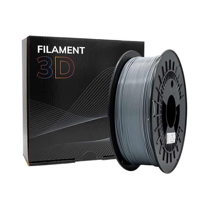 Filamento 3D PETG - Diametro 1.75mm - Bobina 1kg - Color Gris