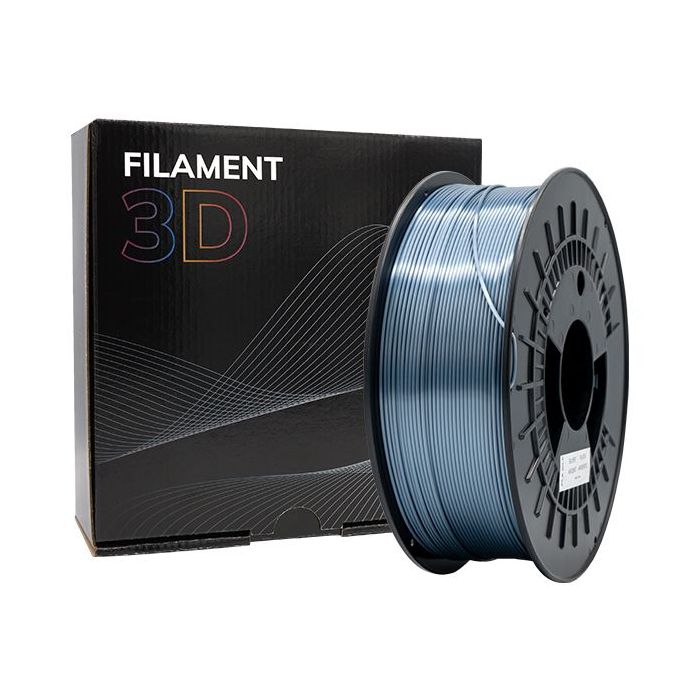 Filamento 3D PLA SILK - Diametro 1.75mm - Bobina 1kg - Color Plata