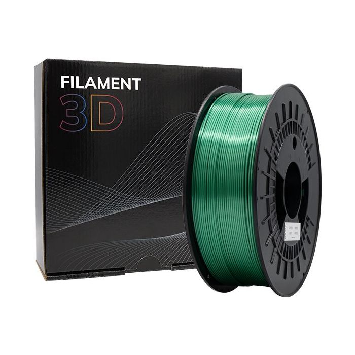 Filamento 3D PLA SILK - Diametro 1.75mm - Bobina 1kg - Color Verde