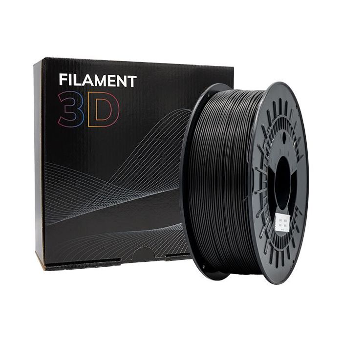 Filamento 3D PLA TOUGH - Diametro 1.75mm - Bobina 1kg - Color Negro