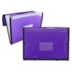 Ingraf Carpeta Frame Fuelle 13 Bolsillos Tamaño A4 - Polipropileno Translucido - Gomas y Solapas - Color Morado