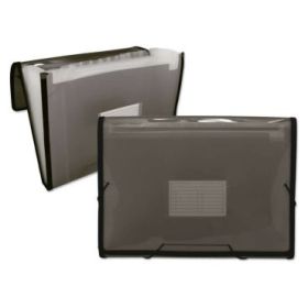 Ingraf Carpeta Frame Fuelle 13 Bolsillos Tamaño A4 - Polipropileno Translucido - Gomas y Solapas - Color Gris