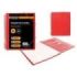 Ingraf Carpeta 20 Fundas A4 + Sobre con Broche - Espiral Plastica Indeformable - Apertura 360 Grados - Portada Personalizable - Color Rojo