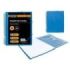 Ingraf Carpeta 20 Fundas A4 + Sobre con Broche - Espiral Plastica Indeformable - Apertura 360 Grados - Portada Personalizable - Color Azul