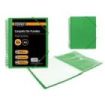 Ingraf Carpeta 40 Fundas A4 + Sobre con Broche - Espiral Plastica Indeformable - Apertura 360 Grados - Portada Personalizable - Color Verde