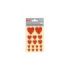 Apli Bolsa de Pegatinas con Corazones - Adhesivo Permanente - Tamaños Surtidos - 3 Hojas (48 Pegatinas) - Ideal para Decorar, Tarjetas y Regalos - Color Rojo