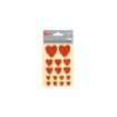 Apli Bolsa de Pegatinas con Corazones - Adhesivo Permanente - Tamaños Surtidos - 3 Hojas (48 Pegatinas) - Ideal para Decorar, Tarjetas y Regalos - Color Rojo