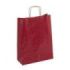 Apli Pack de 50 Bolsas Kraft - Alta Resistencia - Asas Rizadas - Reutilizables y Reciclables - Color Rojo