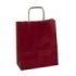 Apli Pack de 50 Bolsas Kraft - Alta Resistencia - Asas rizadas - Reutilizables y reciclables - Color Rojo