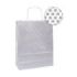 Apli Pack de 50 Bolsas Kraft - Alta Resistencia - Asas Rizadas - Reutilizables y Reciclables - Color Plata
