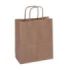 Apli Pack de 50 Bolsas Kraft - Alta Resistencia - Asas Rizadas - Reutilizables y Reciclables - Color Marron